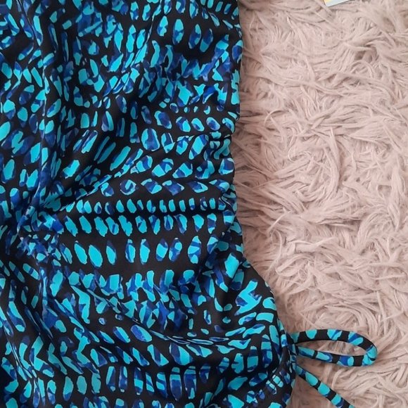 SWIM SOLUTIONS Blue Sea Swirl Twist Tankini Top - Picture 4 of 9